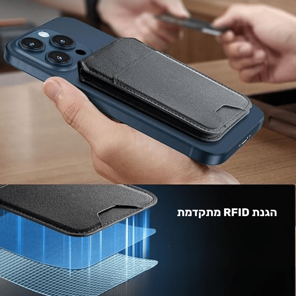 CardGrip Pro - ארנק ומעמד לטלפון בעיצוב מגנטי חכם